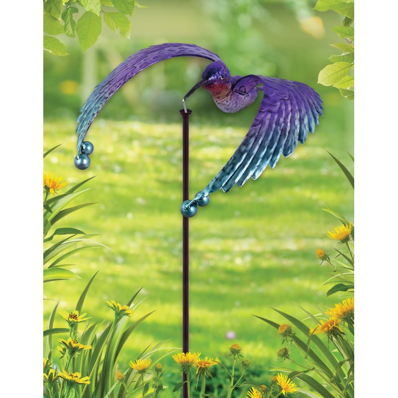 August Grove® Dinjar Hummingbird Spinner Garden Stake & Reviews Wayfair